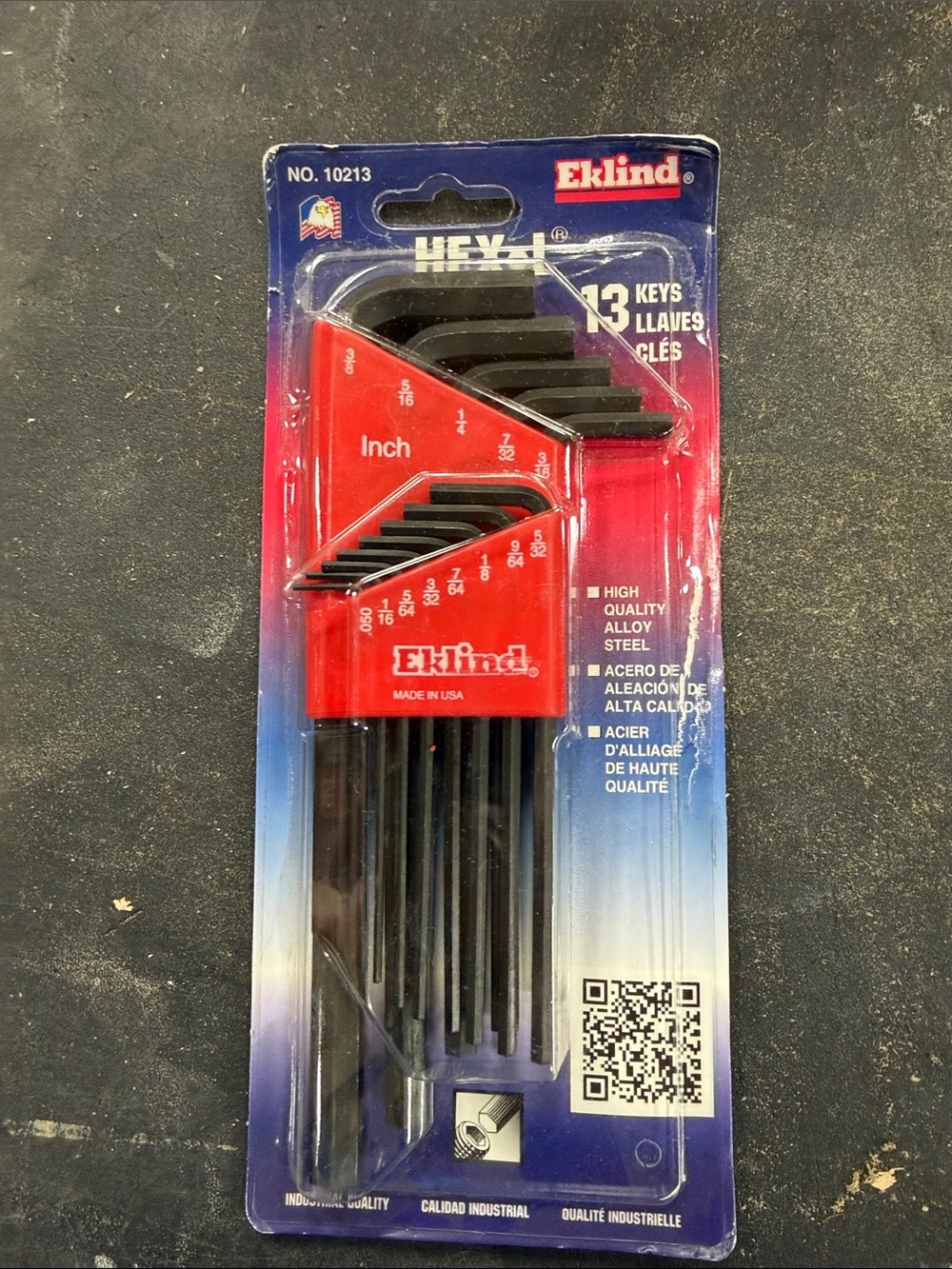 Eklind 13-Piece Hex Key Set - Red & Black